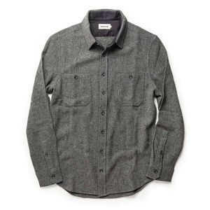 Taylor Stitch The Service Shirt in Ash Melange Wool